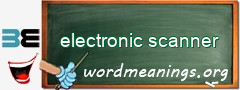 WordMeaning blackboard for electronic scanner